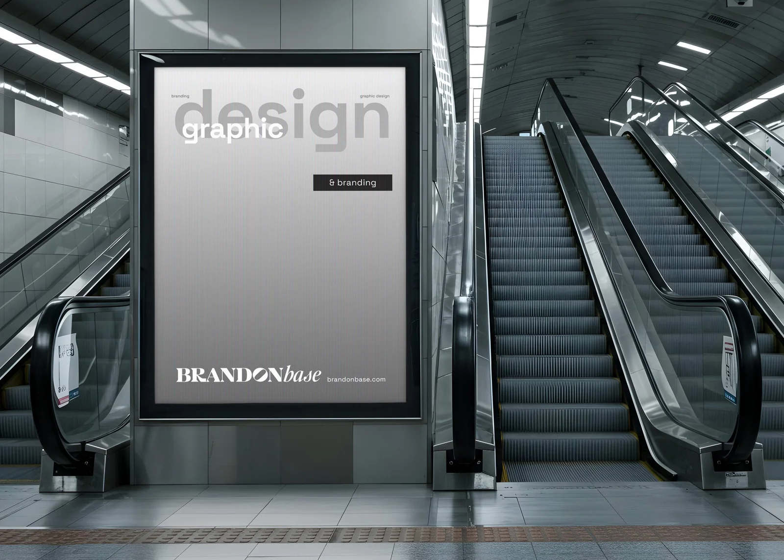Brandon Base poster in a metro station